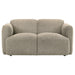 Dorset 2-piece Upholstered Round Track Arm Sofa Set Brown
