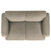 Dorset 2-piece Upholstered Round Track Arm Sofa Set Brown