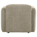 Dorset Fabric Upholstered Round Track Arm Accent Chair Brown