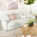 Isabella Faux Sheepskin Upholstered Sofa Natural