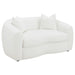 Isabella 2-piece Faux Sheepskin Upholstered Sofa Set Natural