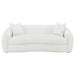 Isabella 3-piece Faux Sheepskin Upholstered Sofa Set Natural