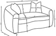 Isabella Faux Sheepskin Upholstered Loveseat Natural