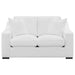 Ashlyn 2-piece Upholstered Sloped Arm Sofa Set White