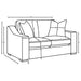 Ashlyn 2-piece Upholstered Sloped Arm Sofa Set White