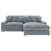 Blaine Upholstered Reversible Chaise Sectional Sofa Fog