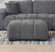 Octavia Upholstered Rectangular Ottoman Charcoal Grey