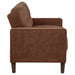 Bowen II 2-piece Fabric Upholstered Track Arm Sofa Set Rust