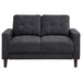 Bowen II 3-piece Upholstered Track Arm Sofa Set Steel Grey