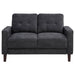 Bowen II Fabric Upholstered Track Arm Loveseat Steel Grey