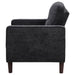 Bowen II Fabric Upholstered Track Arm Chair Steel Grey