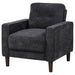 Bowen II Fabric Upholstered Track Arm Chair Steel Grey