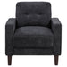 Bowen II Fabric Upholstered Track Arm Chair Steel Grey