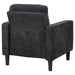 Bowen II Fabric Upholstered Track Arm Chair Steel Grey