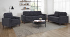 Bowen II Fabric Upholstered Track Arm Chair Steel Grey