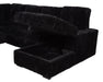 Devonshire Sleeper Sectional Sofa Storage Chaise Black