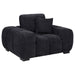 Octavia Upholstered Track Arm Accent Chair Black