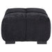 Octavia Upholstered Rectangular Ottoman Black