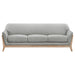 Vaughn 2-piece Fabric Upholstered Flared Arm Sofa Set Grey