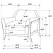 Vaughn 3-piece Fabric Upholstered Flared Arm Sofa Set Grey