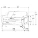 Vaughn Fabric Upholstered Flared Arm Loveseat Grey