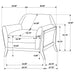 Vaughn Fabric Upholstered Flared Arm Accent Chair Grey