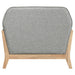 Vaughn Fabric Upholstered Flared Arm Accent Chair Grey