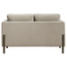 Islington Fabric Upholstered Panel Arm Loveseat Taupe