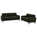 Ruth 2-piece Fabric Upholstered Track Arm Sofa Matcha Green