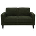 Ruth Fabric Upholstered Track Arm Loveseat Matcha Green