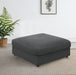 Serene Square Upholstered Ottoman Charcoal