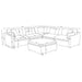 Hobson 6-piece Upholstered Modular Sectional Sofa Ivory