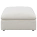 Hobson Square Upholstered Ottoman Ivory