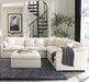 Hobson Square Upholstered Ottoman Ivory