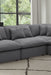 Hobson Upholstered Armless Chair Charcoal