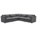 Hobson Upholstered Armless Chair Charcoal