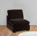 Lakeview Upholstered Armless Chair Dark Chocolate
