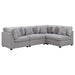 Cambria 4-piece Upholstered Modular Sectional Sofa Grey