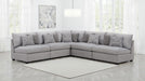 Cambria 5-piece Upholstered Modular Sectional Sofa Grey