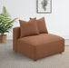 Jennifer Upholstered Armless Chair Terracotta