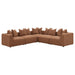 Jennifer Upholstered Armless Chair Terracotta