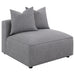 Jennifer Upholstered Armless Chair Grey