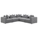 Jennifer Upholstered Armless Chair Grey