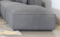 Jennifer Square Upholstered Ottoman Grey