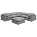 Raleigh 6-piece Boucle Upholstered Modular Sectional Grey