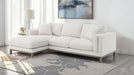 Geneva Boucle Upholstered Sectional Chaise Sofa Sand