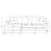 Geneva Boucle Upholstered Sectional Chaise Sofa Sand
