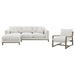 Geneva Boucle Upholstered Sectional Chaise Sofa Sand