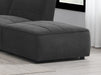 Sunny Square Upholstered Ottoman Dark Charcoal