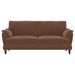 Selma Velvet Upholstered Crescent Arm Sofa Rust